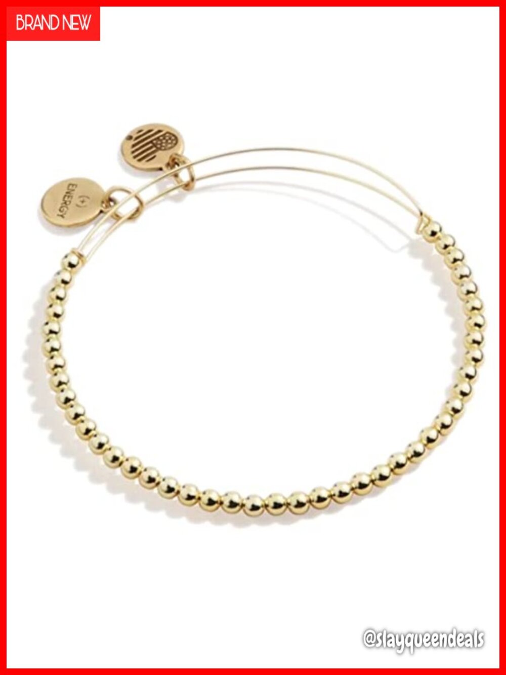 Dot Beaded Bangle Bracelet Expandable Nickel-Free Copper